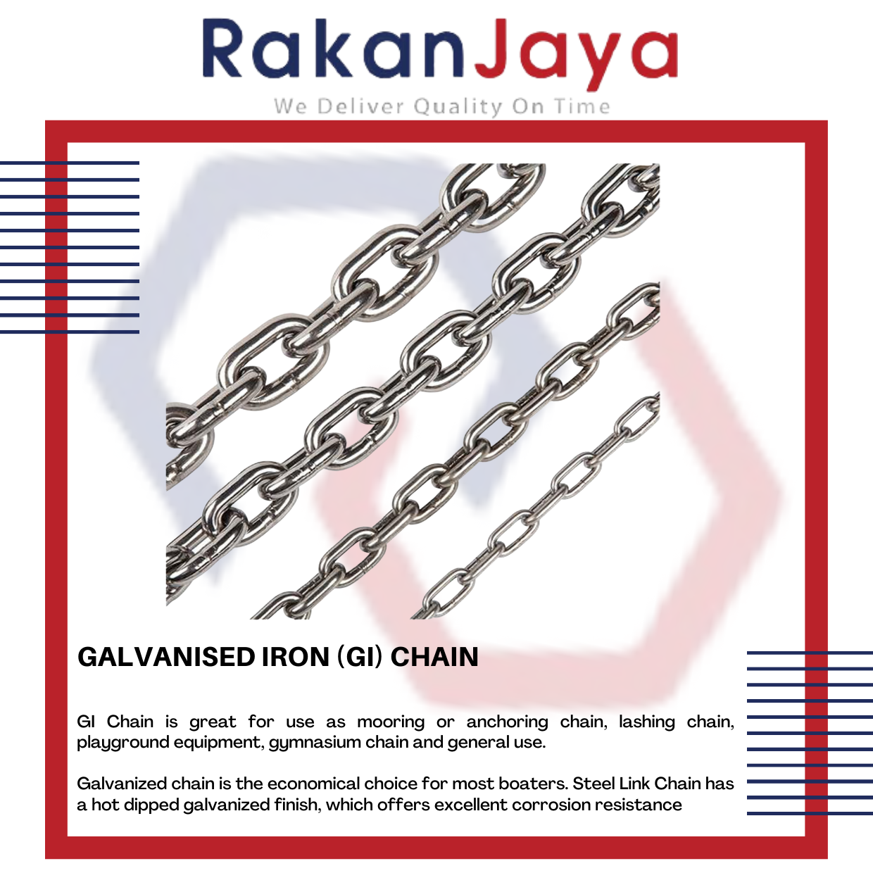 GI (GALVANISED IRON) CHAIN – Rakan Jaya Hardware