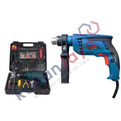 BOSSMAN BID750 13MM IMPACT DRILL WITH TOOL KIT