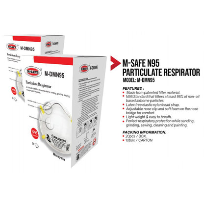 M-SAFE M-DMN95 N95 STANDARD PARTICULATE RESPIRATOR MASK