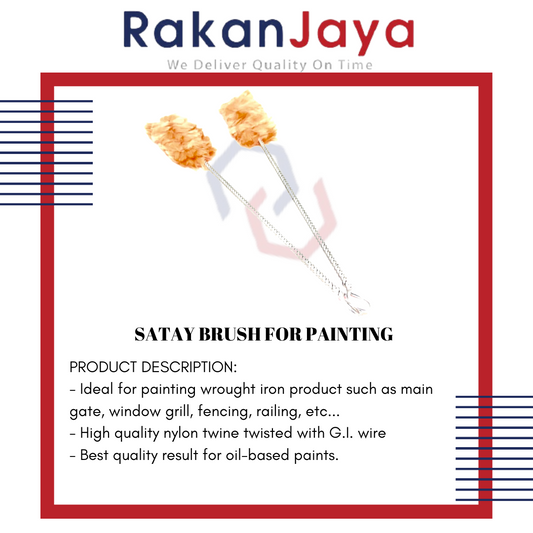 SATAY PAINT BRUSH WITH STEEL HANDLE