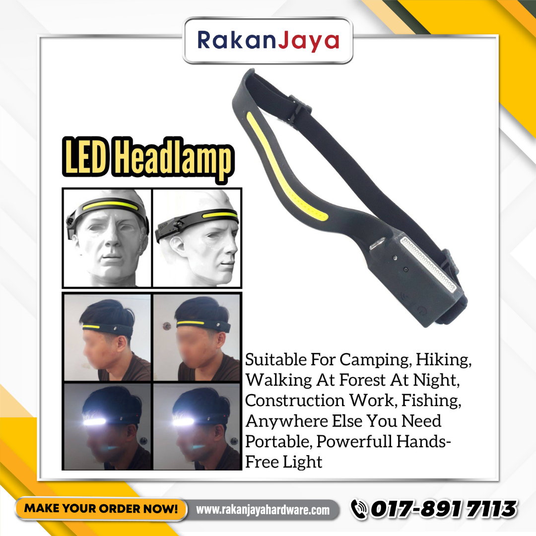RECHARGEABLE LED STRAP HEADLAMP 450LM