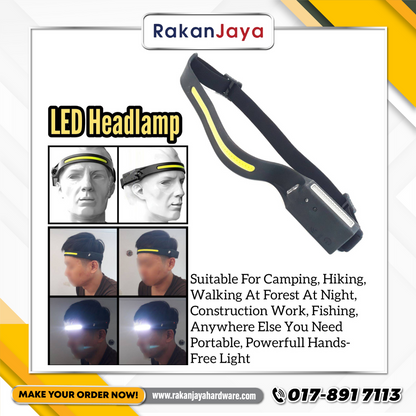 RECHARGEABLE LED STRAP HEADLAMP 450LM