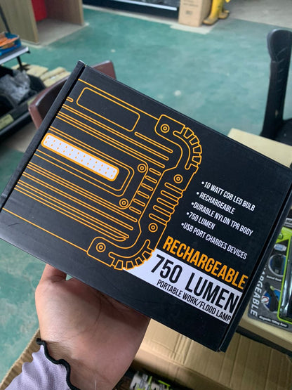 RECHARGABLE PORTABLE WORK/FLOOD LIGHT 750LM